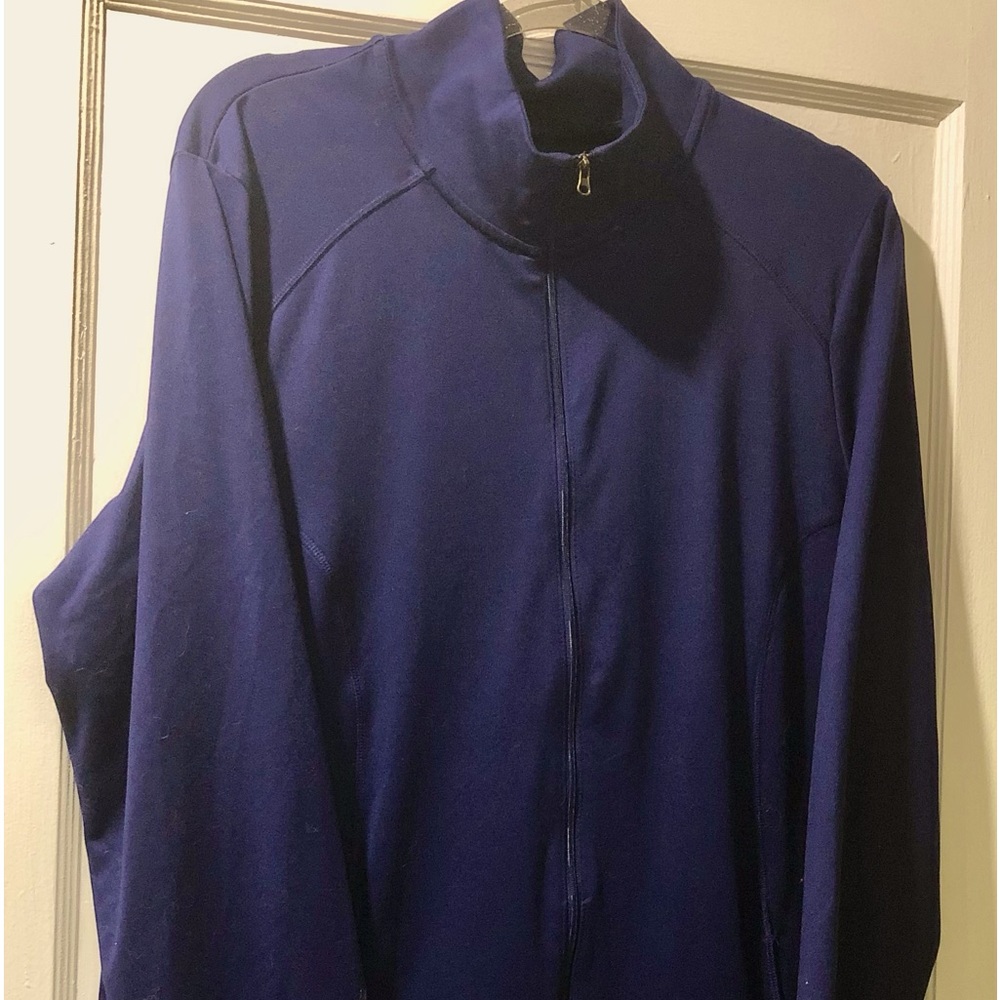 Athletic Previously worn XXL Champion dark purple jacket/top.